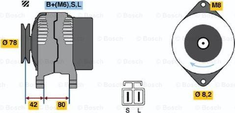 BOSCH 0 986 035 341 - Генератор unicars.by