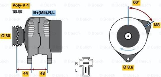 BOSCH 0 986 035 291 - Генератор unicars.by