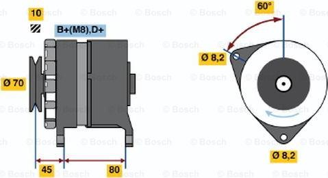 BOSCH 0 986 035 750 - Генератор unicars.by