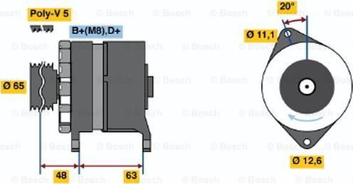 BOSCH 0 986 035 710 - Генератор unicars.by