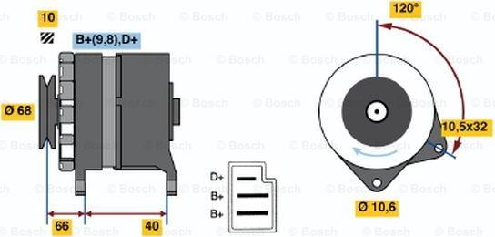 BOSCH 0 986 035 780 - Генератор unicars.by