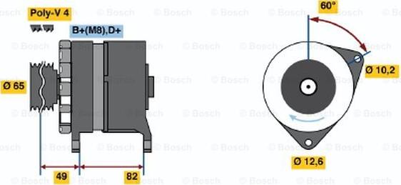 BOSCH 0 986 035 720 - Генератор unicars.by