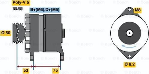 BOSCH 0 986 036 540 - Генератор unicars.by