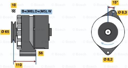 BOSCH 0 986 036 510 - Генератор unicars.by