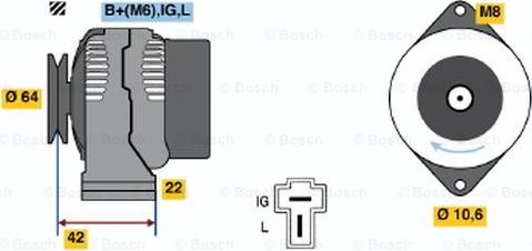 BOSCH 0 986 036 641 - Генератор unicars.by