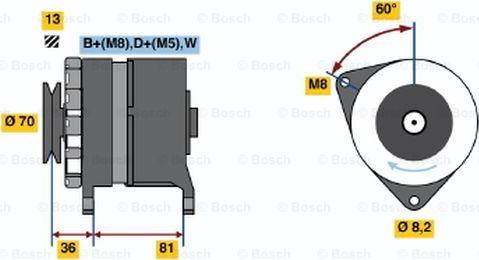 BOSCH 0 986 036 000 - Генератор unicars.by