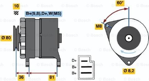 BOSCH 0 986 036 110 - Генератор unicars.by