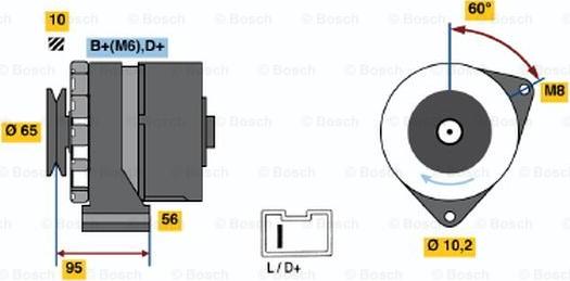 BOSCH 0 986 036 891 - Генератор unicars.by