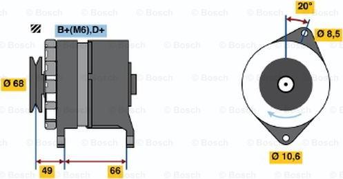 BOSCH 0 986 036 841 - Генератор unicars.by