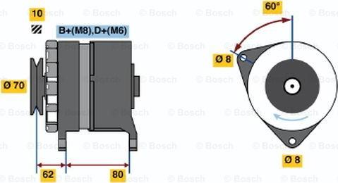 BOSCH 0 986 036 770 - Генератор unicars.by