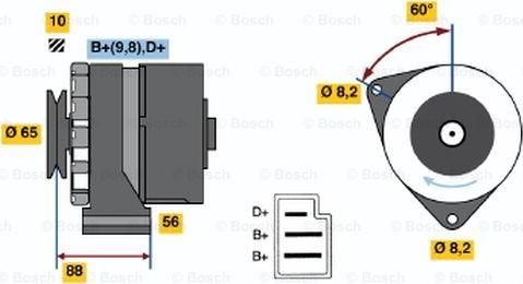 BOSCH 0 986 030 580 - Генератор unicars.by