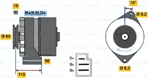 BOSCH 0 986 030 610 - Генератор unicars.by