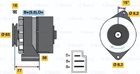 BOSCH 0 986 031 110 - Генератор unicars.by