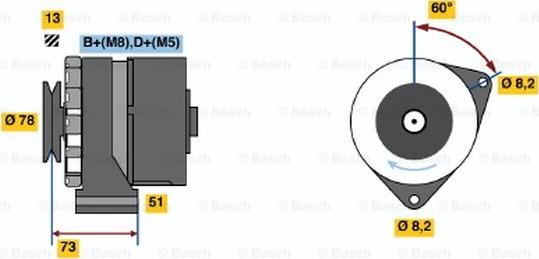 BOSCH 0 986 030 670 - Генератор unicars.by