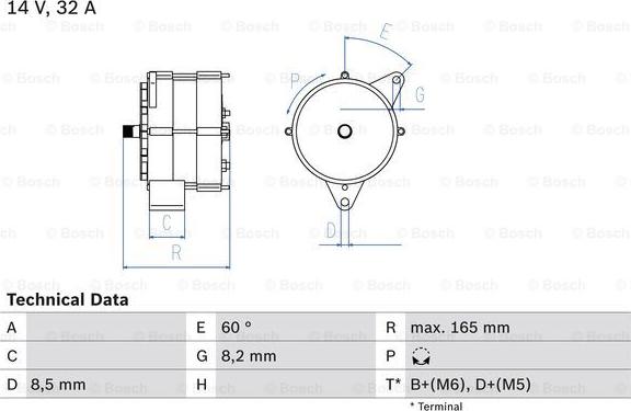 BOSCH 0 986 030 140 - Генератор unicars.by