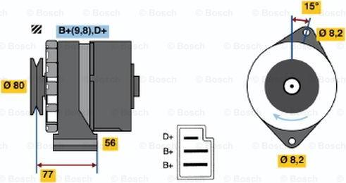 BOSCH 0 986 030 750 - Генератор unicars.by