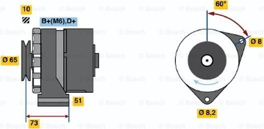 BOSCH 0 986 030 700 - Генератор unicars.by