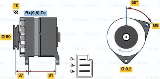 BOSCH 0 986 030 780 - Генератор unicars.by