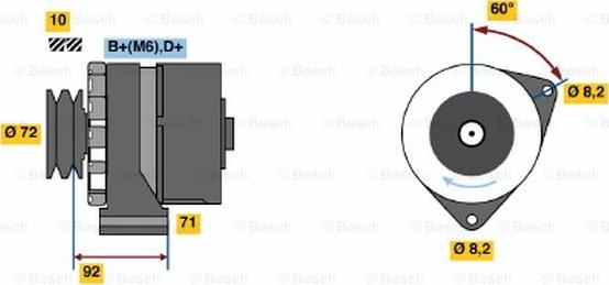 BOSCH 0 986 030 730 - Генератор unicars.by