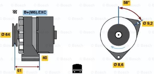 BOSCH 0 986 031 931 - Генератор unicars.by