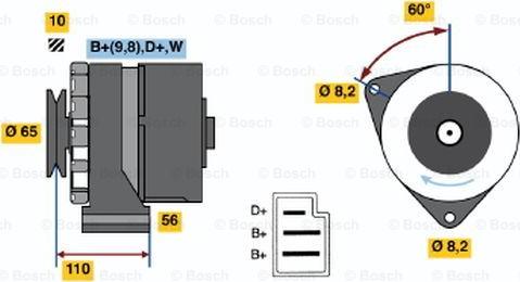 BOSCH 0 986 031 480 - Генератор unicars.by