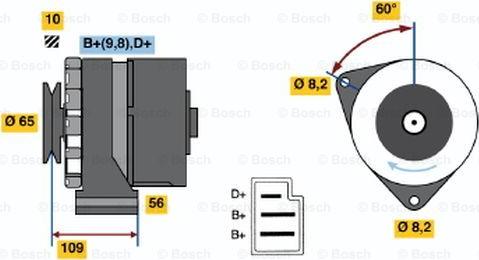 BOSCH 0 986 031 520 - Генератор unicars.by