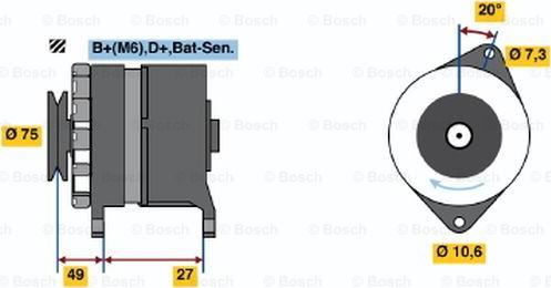 BOSCH 0 986 031 641 - Генератор unicars.by