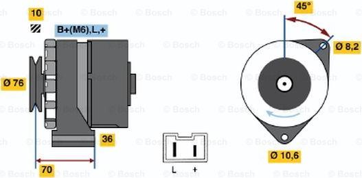 BOSCH 0 986 031 670 - Генератор unicars.by