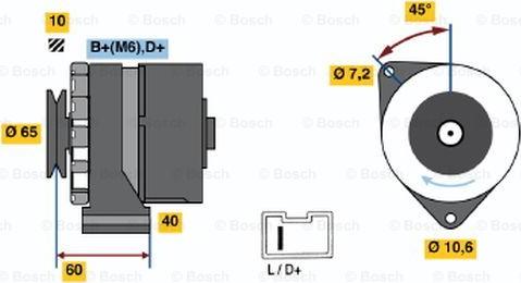 BOSCH 0 986 031 000 - Генератор unicars.by