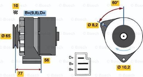 BOSCH 0 986 031 080 - Генератор unicars.by