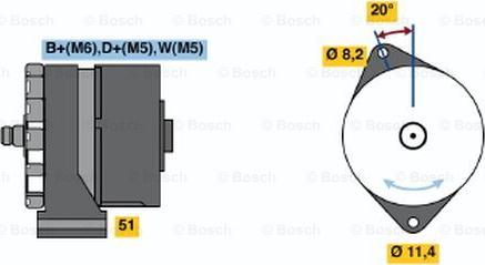 BOSCH 0 986 031 190 - Генератор unicars.by