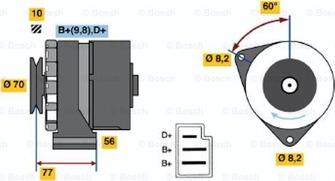 BOSCH 0 986 031 390 - Генератор unicars.by