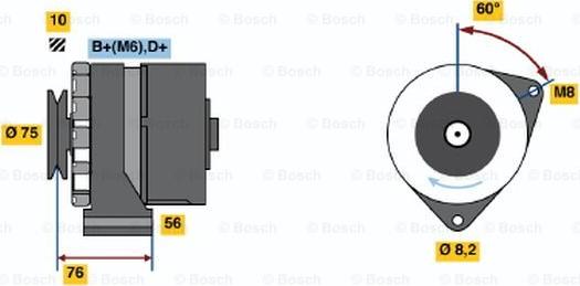 BOSCH 0 986 031 360 - Генератор unicars.by