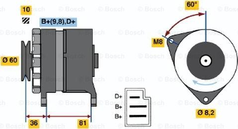 BOSCH 0 986 031 380 - Генератор unicars.by