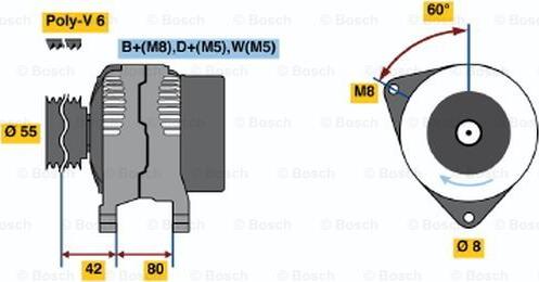 BOSCH 0 986 038 650 - Генератор unicars.by