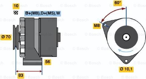 BOSCH 0 986 038 100 - Генератор unicars.by