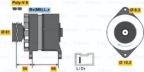 BOSCH 0 986 038 861 - Генератор unicars.by