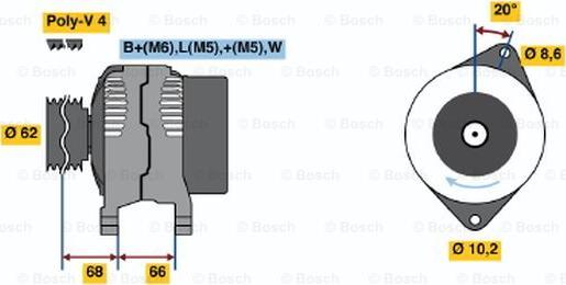 BOSCH 0 986 038 881 - Генератор unicars.by