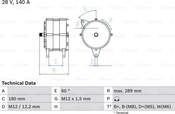 BOSCH 0 986 038 290 - Генератор unicars.by