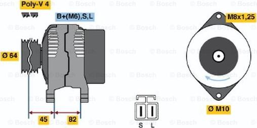 BOSCH 0 986 038 281 - Генератор unicars.by