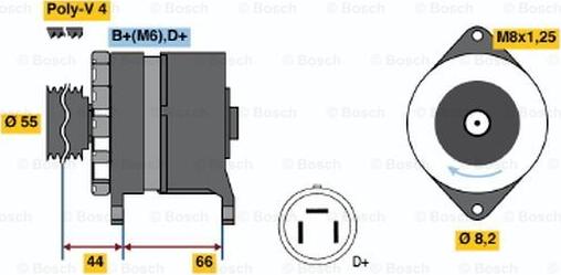 BOSCH 0 986 038 220 - Генератор unicars.by