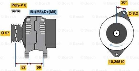 BOSCH 0 986 038 750 - Генератор unicars.by