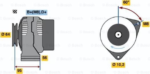 BOSCH 0 986 038 710 - Генератор unicars.by