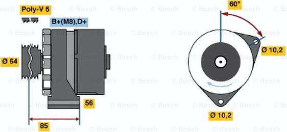 BOSCH 0 986 033 900 - Генератор unicars.by