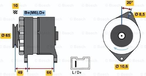 BOSCH 0 986 033 980 - Генератор unicars.by