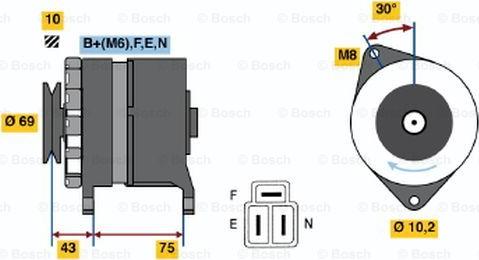 BOSCH 0 986 033 421 - Генератор unicars.by