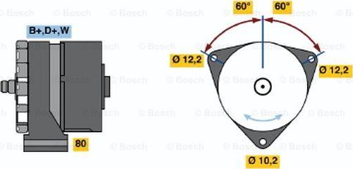 BOSCH 0 986 033 570 - Генератор unicars.by