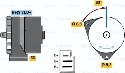 BOSCH 0 986 033 070 - Генератор unicars.by