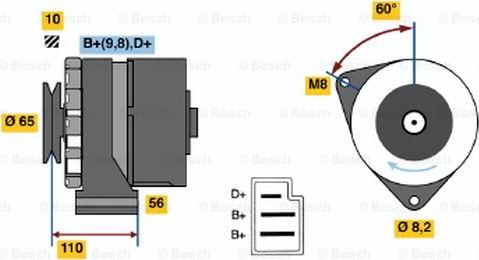 BOSCH 0 986 033 180 - Генератор unicars.by