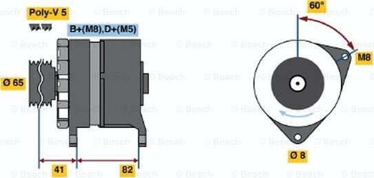 BOSCH 0 986 033 130 - Генератор unicars.by